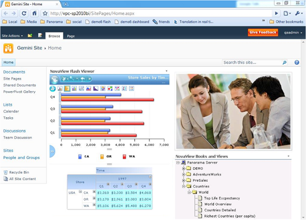 SharePoint 2010にNovaView®を組み込み、ハイクラスのBIポータルとして運用